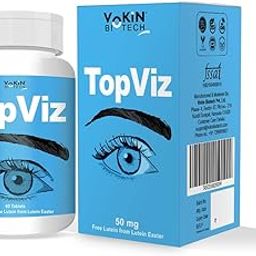 Vokin Biotech TopViz Eye Care Supplement to Improve Vision, Blue Light & Digital Guard (Lutein, Zeaxanthin) - 60 Vegetarian Tablets (Pack of 1)-7