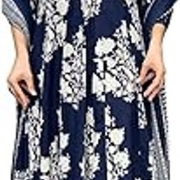 Women's Floral Print 3-Piece Suit Set, Navy Blue with White Flowers, V-Neck, 3/4 Sleeves-image-75