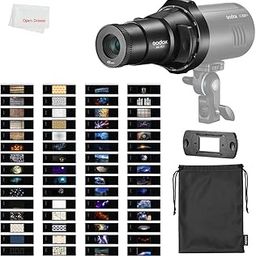 Godox AK-R21 Flash Projector, Split Focalize Conical Snoot Optical Condenser with AK-S Slide Set (60pcs) for Fresnel Head, Ring Flash Head-19