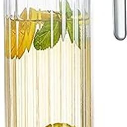 AGARO Elegant Glass Jug with Lid, 1.1L, Multipurpose Jug, Easy Pour Spout & Strong Handle, Transparent Beverage Carafe for Home, Office, Pitcher for Serve Water, Milk, Juice, Beverage, Lassi, Cocktail-5