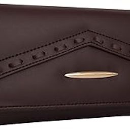Women's and Girls Synthetic Faux-Leather Wallet Purses Clutch 6 Multiples Cards Slots (Hickory Brown)-31