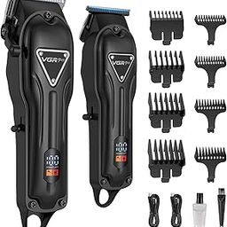 VGRPRO Hair Clippers for Men Professional, Cordless Clipper and Trimmer Set, Clippers for Hair Cutting Kit with Long Battery Life, Electric Hair Trimmer for Family Barber Kids Use-image-87