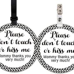 Do Not Touch Baby Signs, 2 Pack Baby Car Safety Signs Tags for Newborn Baby, Stop Touching Baby Car Seat Sign or Stroller Tag - No Touching Tag for Baby Car Accessories.-image-34