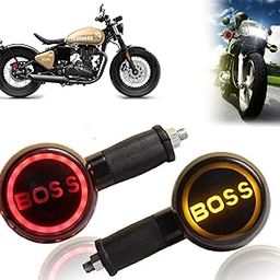Auto Pearl Boss Style Dual Light red and Yellow LED Turn Signal Side Indicator for Bobber 350 (Pack of 2)-image-10