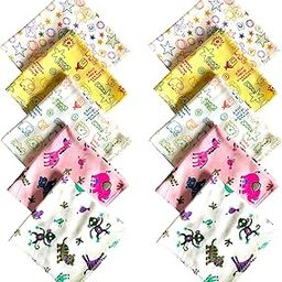 Cute Pals 100% Cotton Kids Handkerchiefs for Boys & Girls – Ultra Soft Baby Face Hanky/Napkins – Reusable Washcloths, 26x26 cm, Pack of 10-image-82