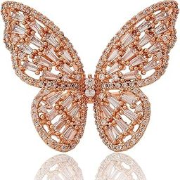 FASHIONS Crystal Stone Sarees Butterfly Brooch Coat Dress Gown Shawl Bridal Safety saree pins for Women Girls-2