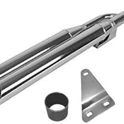 GOLSM Bike Bullet Dual Barrel Silencer Exhaust Glasswool Chrome Bike Silencer Double Barrel Exhaust with Zed Clamp & Bush for Royal Enfield Bullet Classic 350-image-69
