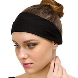 SA Style Along Elastic Bandana Headband Japanese Long Hair Dreads Head Wrap for Women (Black)-image-86