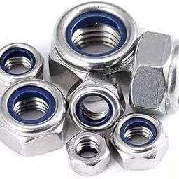 Hex Lock Nuts Stainless Steel Nylon Collar Insert Self-Lock Nut (6MM, Pack of - 50)-picture-24