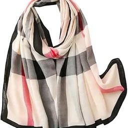 Women's Viscose Cotton Checkered Plaid Print Scarf Stoles Shawl Head scarves Wrap For Girls (90 x 180 cm)-image-10