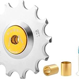 UJEAVETTE Bike Rear Derailleur Pulley Cycling Accessory Ceramic Bearing Ceramic Pulley Argent 13T-image-6