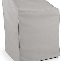 Covermates Outdoor Chair Cover - Heavy-Duty Polyester, Weather Resistant, Drawcord Hem, Seating and Chair Covers, 30W x 26D x 33H, Ripstop Grey-image-9