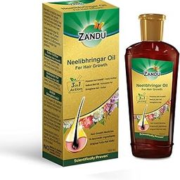 Zandu Neelibhringar Oil (100ml): 100% Ayurvedic Hair Growth Oil | 3-in-1 Action | Scientifically Proven For Hair Growth | Reduces Hair Fall | Strengthens Hair | 16 Potent Ingredients | Taila Pak Vidhi-51
