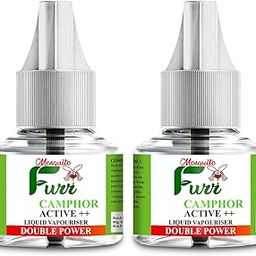 Mosquito Furr Camphor Active++ Liquid Vapouriser Double Power Mosquito Repellent Vaporiser Refill No Kerosene Oil Poison Free Non- Toxic Chemical-Free (45ml,Pack of 2)-image-55