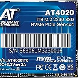 Assurant 1TB M.2 2230 PCIe Gen 4.0x4 NVMe SSD AT4020 Compatible with Steam Deck Surface Ally Mini PCs Up to 5000MB/s-27