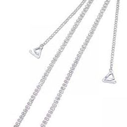 2x2x Bra Shoulder Strap Tank Tops Women Girls Halter Tops Rhinestone Bra Strap Silver Hook 2.2cm-image-60