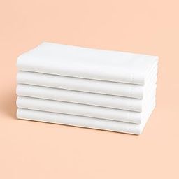 Men's 100% Cotton Handkerchiefs - Soft & Absorbent Reusable Hankies - Classic White with Striped Border - Pack of 6-image-84