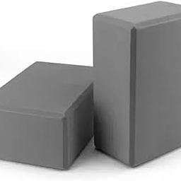 LAFILLETTE Yoga Blocks, EVA Foam Soft Non-Slip Yoga Brick for Yoga, Pilates, Meditation, Aid Balance, Fitness (GREY)-picture-12