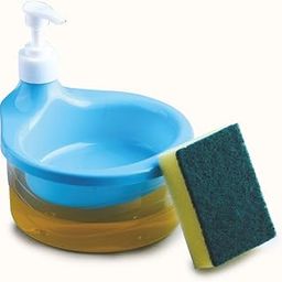Homeor Double Layer Soap Dispenser for Dishwasher Liquid Dispenser with Sponge Holder for Kitchen Sink Countertop Kitchen Bathroom (Multi-Color), 1 Piece-image-36