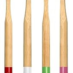Satopradhan Bamboo Toothbrushes, Set of 4 | Bamboo Handles with Soft Bristles | Sustainable Oral Care for Adults & Kids-image-44