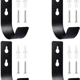 LUTER 4pcs Pool Pole Hanger, Pool Hook Accessories Multifunctional Metal Pool Pole Hanger Pool Pole Hook for Fence, Wall, Hanging Equipment, Pool-11