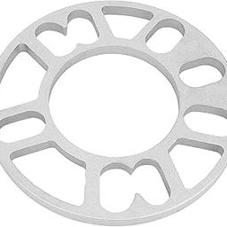 Rust-proof 2pcs Hub Wheel Spacers, Silver Standard Wheel Adapters Shims, Aluminum Alloy 10mm for Replacing Old One for Preventing Tires Rubbing Against the Body-image-7