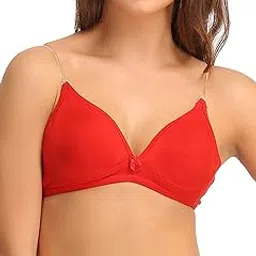 clovia Women's Cotton Rich Solid Non-Padded Full Cup Wire Free T-Shirt Bra - Dark Blue-picture-15