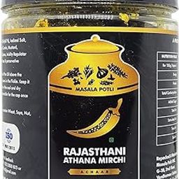 Masala Potli Rajasthani Athana Mirchi Pickle 400gm, No Spicy and No Oily, Homemade Style Green Chilli Pickle, Fresh and Authentic Taste, Traditional Athana Mirchi Achar in Fresh-image-10