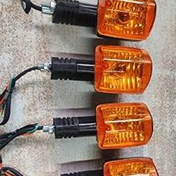 BIKEBLOOM Side Rear, Front Halogen Indicator Light for Hero Splendor Plus, Splendor Pro, Splendor (Yellow) (Pack of 4)-4