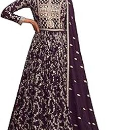 Anarkali Georgette and Santoon Gown for Women | Long Anarkali Gown for Women Semi-Stitched 2024-image-11