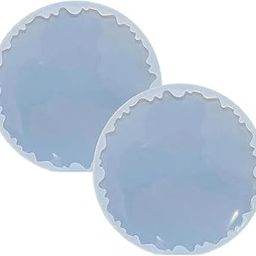 SNOOGG Pack of 6 inch HD - 2 Piece Heavy-Duty Agate / 2 Piece Mould Epoxy Resin Casting Moulds for Making and DY Coaster, Cups Mats, Decor Projects, Wall Art, Serving Trays, and Decorative Accents.-31
