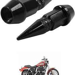 LOVMOTO Universal Spiked Valve Caps,Aluminum Alloy Dustproof and Waterproof Tire Valve Stem Caps, Suitable for Cars, Trucks and Motorcycles (2PCS Black) Comfortable with X-L 883-image-84