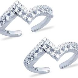 Chevron Diamond Toe Ring Chandi Bichiya Leg Finger Ring for Women and Girls with Certificate Of Authenticity and 925 Sterling Silver Stamp Certified Pure Silver Adjustable-image-13