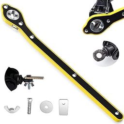 WINZELLA High-Leverage Car Jack Wrench - Heavy-Duty Universal Lug Nut Wrench for Vehicle Maintenance 360 Forward and Reverse knob Labor-Saving designScissor Jack Lift Speed Handle Tool Jack-1