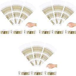 HASTHIP® 900PCS VIP Wristbands for Customers Waterproof Paper Bracelets Lightweight Event for Party Concert Club Amusement Park Festivals Gold-image-25