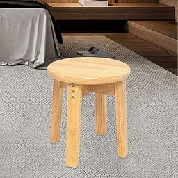 Wood Stool Decorative Furniture Wooden Foot Stool for Apartment Doorway Home Height 30cm Style B-image-21
