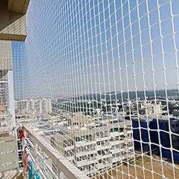 Raisco UV Stabilized, Anti Bird Net/Monkey,Cat Safety Net (15Ply 1mm) with Attached Corner Tie Ropes & Installation Kit (Size 5x10) White-19