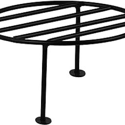 LIVECOOL Fire Pit Grate, Heavy Duty Iron Round Firewood Grate, Round Wood Fire Pit Grate Firepit Grate with Black Paint Round Legs for Burning Fireplace and Firepits-image-70