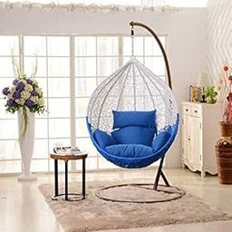 Spydercraft Alisha Craft Single Seater Swing Chair With Stand & Cushion Outdoor Indoor Balcony Garden Patio,Powder Coated Frame,Uv Protected Wicker,Premium Cushion - Metal-image-52