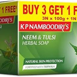 K.P. NAMBOODIRI S Neem & Tulsi Herbal Soap 100G - Pack Of 2-1