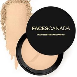 FACESCANADA Weightless Stay Matte Finish Compact Powder - Natural, 9g | Non Oily Matte Look | Evens Out Complexion | Hides Imperfections | Blends Effortlessly | Pressed Powder For All Skin Types-22