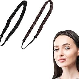 Synthetic Strand Braided Headband Classic Chunky Plaited Braids Elastic Stretch Hairpiece Women Girl Beauty Accessory - (Natural color)-image-19