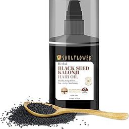 Soulflower Black Seed Kalonji Hair Oil | Hair Growth, Hair Fall Control, Scalp Health, Healthy Hair, Control Acne & Pimple for Men & Women| 100% Pure, Natural, Organic | 120ml-1