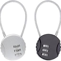 JETANI Luggage Lock, Small Zinc Alloy Combination Padlock, 3 Digit Combination Security Padlocks, Ideal for Travel Suitcases Backpack Bag Case.(Multicolor)-image-77