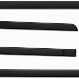 Full Black Color Side Door Beading Compatible for Glanza All 2022-2024 Onwards Models of Toy-OTA Universal Car Door Cladding Protector, Car Door Safety Side Beading ABS Plastic | Set of 4-18