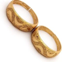 Gold Plated Bridal Jewellery of Traditional Ethnic Adjustable Toe Rings for Girls and Women-48