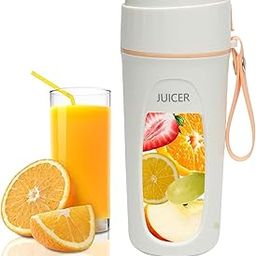 Portable Juice Blender Bottle | Personal USB Rechargeable Mini Blender Shipper for Shakes and Smoothies | Fresh Fruit Electric Juice Mixer for Travel, Gym, Office and Sports 340ML(Multicolour)-16