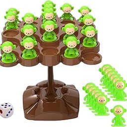 Lefan Balance Board Game - Monkey Stacking Tree Montessori Educational Toy, Tabletop Interaction Game, Fidget Toys, Party Favors for Kids Development-image-6
