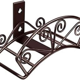 UJEAVETTE Garden Hose Holder Bracket Pipe Holder for Garden Yard Fence Brown-image-71