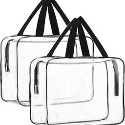 TULMAN 2 Pack PVC Transparent Travel Toiletry Bag – Cosmetic Makeup Organizer, Handbag & Kids Toy Storage, Durable Storage Pouch for Travel Essentials & Cosmetics – 30x22x8 CM-image-13